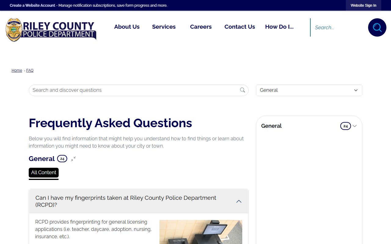 Riley County arrest records and RCPD frequently asked questions