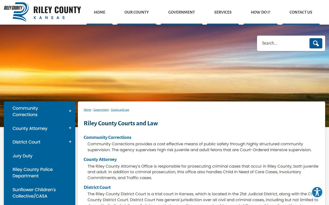 Riley County court records courts and law overview