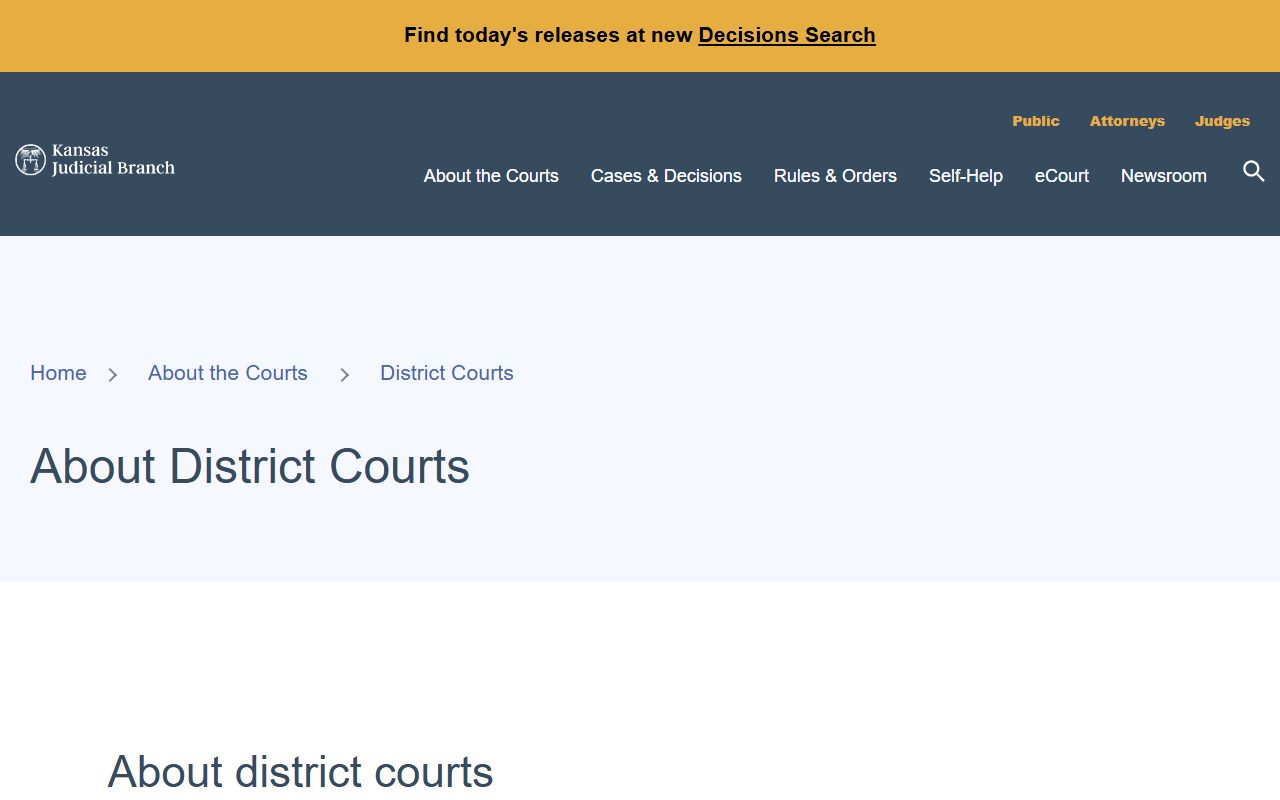 Riley County court records Kansas district courts overview