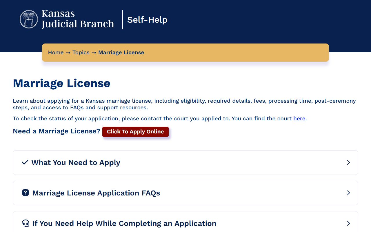 Riley County marriage records Kansas online marriage license application