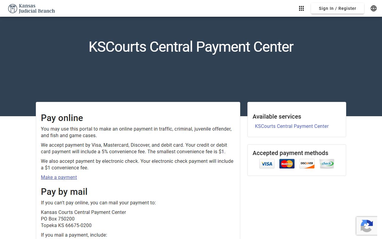 Riley County traffic court records Kansas CPC payment portal